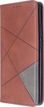 Xiaomi Mi Note 10 Hoesje - Geometric Book Case - Bruin