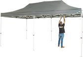 MaxxGarden - Easy-up partytent- Feesttent Paviljoen - 3x4,5 m - Deluxe - opvouwbaar - ANTRACIET