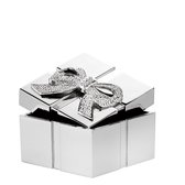 Lucardi Geschenkartikelen  - Verzilverd geschenkdoosje cadeau
