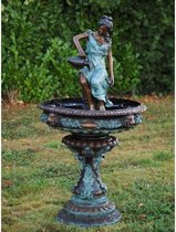 Tuinbeeld - bronzen beeld - Vrouw met kruik fontein - 165 cm hoog