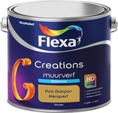 Flexa Creations - Muurverf Zijde Mat - Mengkleuren Collectie - Puur Duinpan  - 2,5 liter