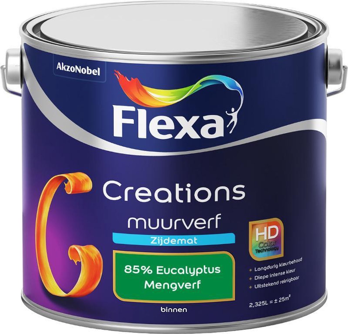 Flexa Creations - Muurverf Zijde Mat - Mengkleuren Collectie - 85% Eucalyptus - 2,5 liter