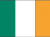 10x Binnen en buiten stickers Ierland 10 cm - Ierse vlag stickers - Supporter feestartikelen - Landen decoratie en versieringen