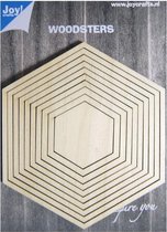 Joy! Crafts Woodsters - Deco-schudkaart hexagon 811520/0012   9st 116x102/42x37mm