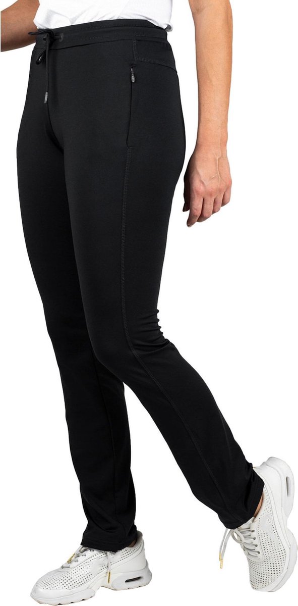 GRECERELLE Casual Wandelcargobroek Dames Zomerwandelbroek voor Dames UK met Elastische Taille, Omslagen aan de Enkels en 6 Zakken Ideaal voor Outdoor Streetwear, Zwart, L