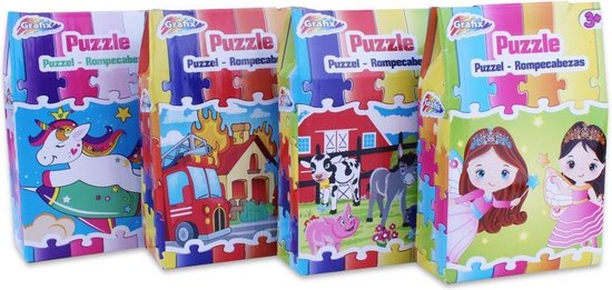 Bewustzijn tevredenheid functie Grafix puzzel voor kinderen - 4 assorti legpuzzels - 30 puzzelstukjes per  puzzel -... | bol.com