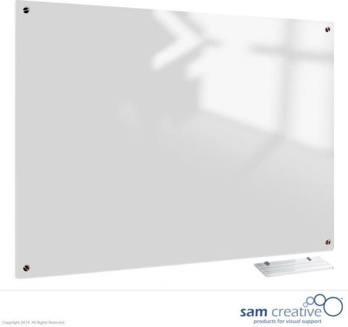Tableau Magnétique Blanc - Mural, Effaçable, avec Cadre en Aluminium, Tailles au Choix