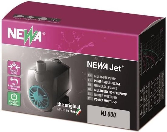 Pompe Newa Jet 1700 Pour Aquarium - Débit Réglable 1700 L/H - Silencieuse Et Économique