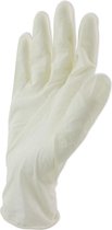 Latex wegwerp handschoenen - licht gepoederd - wit - universeel - 10 stuks