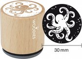 Houten Handstempel Woodies | Octopus | Stempel laten maken | Stempel met uw afbeelding en tekst | Bestel nu!
