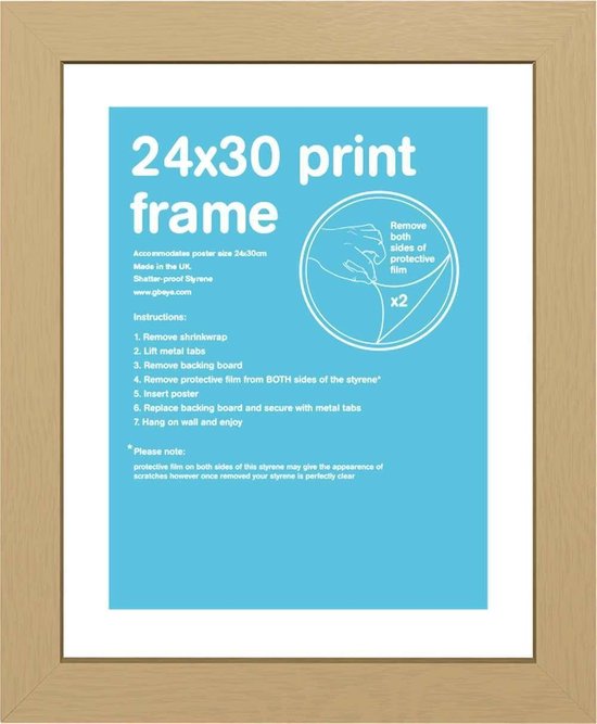 Rahmendesign24 Fotolijst Milano 45,7 x 60,9 wit (mat) fotolijst