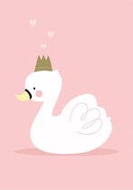 Poster met zwaan - poster babykamer of kinderkamer