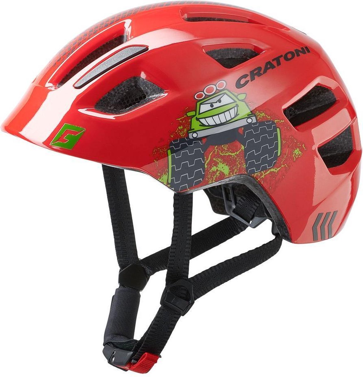 Cratoni Maxster kinderhelm met extra bescherming slapen en achterhoofd- Truck rood XS/S (46-51cm)