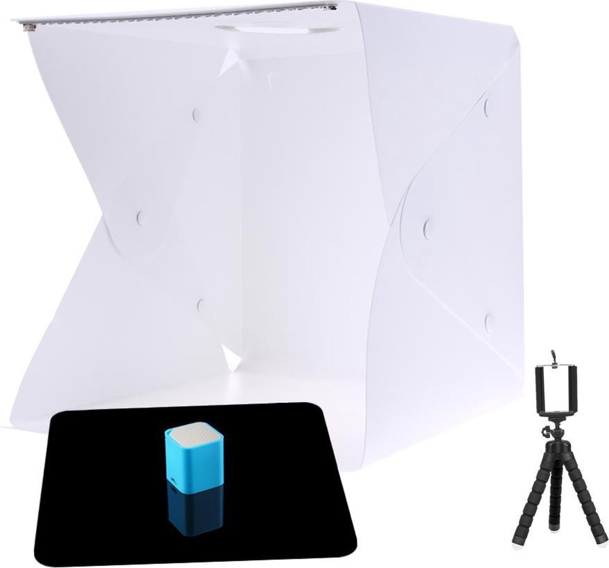 Opvouwbare Mini Fotostudio 40 cm Pora inclusief Reflectie