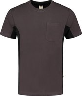 Tricorp T-shirt Bi-Color - Workwear - 102002 - Donkergrijs-Zwart - maat XS