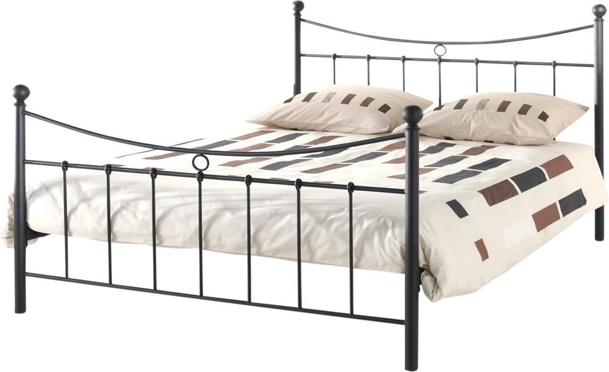 Bed 'Sacha' Zwart 160x200 met lattenbodem (2c)
