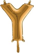 Grabo balloon - Folieballon - letter Y - goud - 35cm