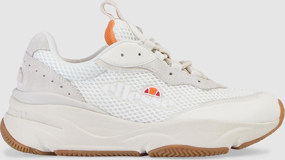 Ellesse Massello Dames Sneakers - Gebroken Wit/Oranje - Maat 35.5 | bol.com