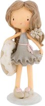 Decoratief Beeld - Kind Florence Donut Hcmpolyresin - Keramiek - Cosy @ Home - Grijs - 7 X 7 Cm