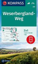 KOMPASS Wanderkarte 819 Weserbergland-Weg