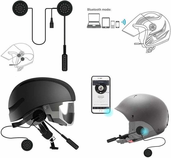 bol.com | XEOD - Bluetooth Headset met microfoon – Motorhelm headset –  Motor accessoires –...