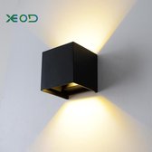 LED Wandlamp Binnen & Buiten Verlichting - Waterdicht - Met Bevestigingsmateriaal - 12W - Zwart