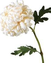 Viv! Home Luxuries Chrysant groot - zijden bloem - roomwit - topkwaliteit