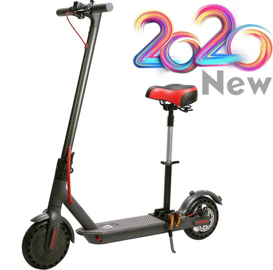 Elektrische Step E-scooter, Opvouwbaar, Met zadel,8.5", 7.5Ah, 250W, Zwart  | bol.com