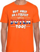 Oranje Not only perfect Dutch / Holland t-shirt voor heren M