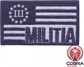 III Militia USA flag Geborduurde motiverende militaire patch embleem met klittenband