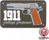 1911 Vintage FirePower PVC patch embleem met klittenband