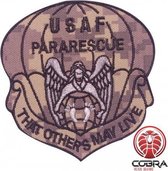 USAF Pararescue That others may live geborduurde militaire patch embleem digital camo met velcro