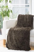 Luxe bed_deken_Brulo_Polyester_sprei _Bruin_200 x 220 cm