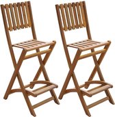 TuinBarstoelen set 2 stuks (incl LW Fleece deken) / eetkamerstoelen / Tuinbar stoelen / barstoelenset / barkrukken / Krukken