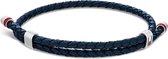 TJ Double Wrap Logo Bracelet Navy