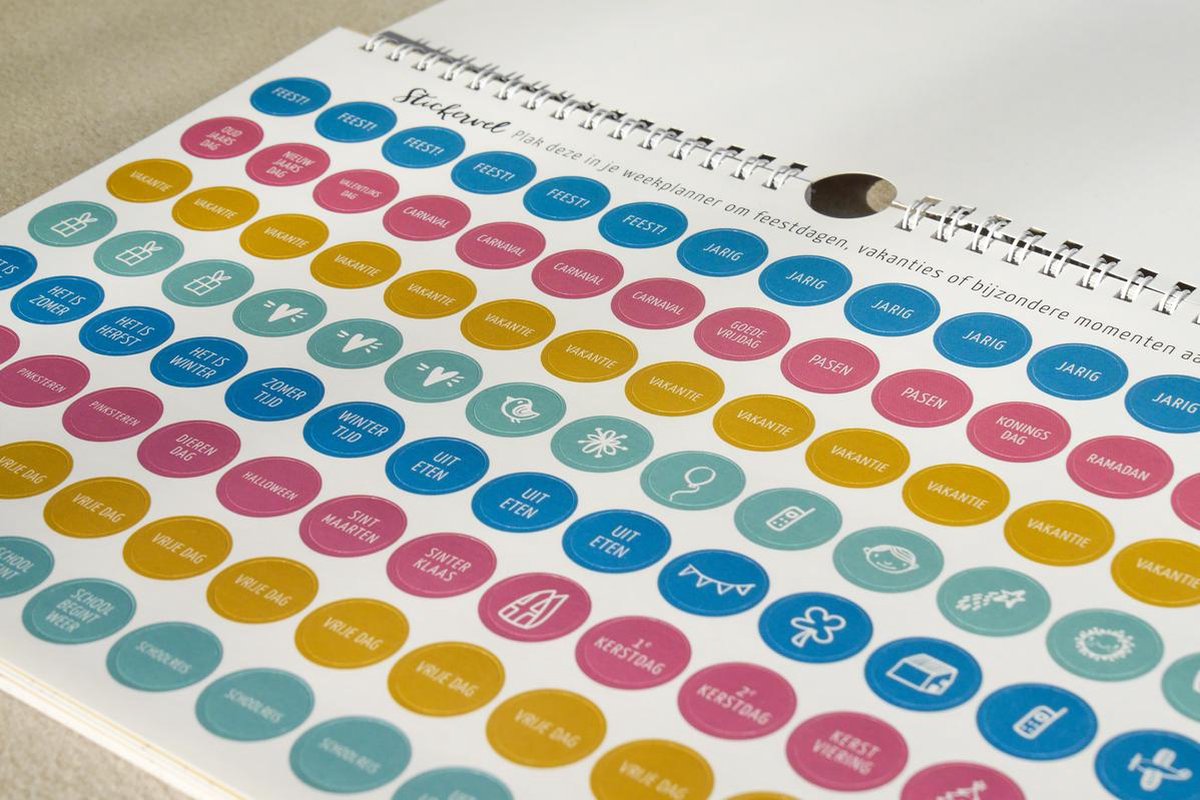 Maan Amsterdam - Familie weekplanner - A4 - Inclusief stickervel — afbeelding 8