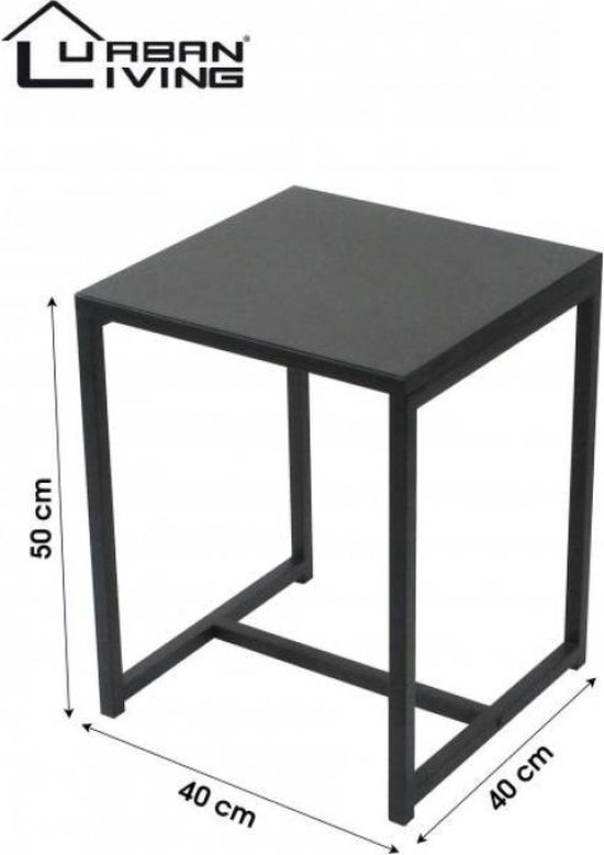 In de genade van Graden Celsius Zuivelproducten Urban Living Bijzettafel - Koffietafel - Side table - Vierkant -  Industrieel design -... | bol.com