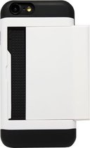 ADEL Kunststof Back Cover Hardcase Hoesje Geschikt voor iPhone 6/ 6S - Pasjeshouder Wit