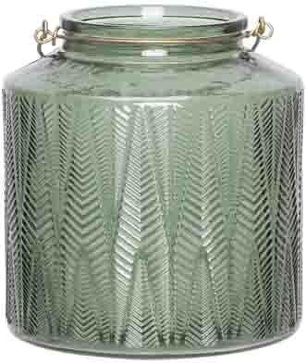 Cosy @ Home Lantaarn Donkergroen 19x19xh20cm Glas