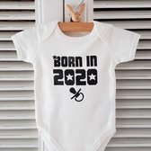 Baby Romper aankondiging zwangerschap Zwangerschapsaankondiging volgende jaar See you in unisex | Born in 2024 speentje| korte mouw | wit | maat 50-56 jongen meisje unisex