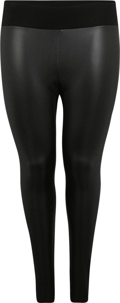 Urban Classics Faux Leather High Waist Dames Legging – 4XL Zwart
