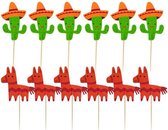 Mexicaanse prikkers - cocktailprikkers - Paard - Cactus - 12 stuks