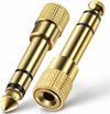 Audio plug - 2 stuks - 6,3mm naar 3,5mm - Verguld