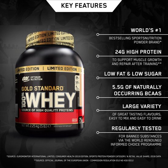 Optimum nutrition Gold Standard 100 Whey Protein 2270 g Cinnamon