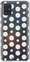Casetastic Samsung Galaxy A51 (2020) Hoesje - Softcover Hoesje met Design - Daisies Print