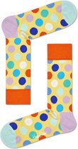 Happy Socks Big Dot Sokken - Pastel Geel - Maat 36-40