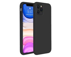 Hoesje - Geschikt voor Apple iPhone 11 Pro Max - Sterk & Shockproof - Siliconen Case - Hoes Cover - Telefoonhoes - Zwart