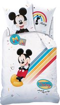 Disney Mickey Mouse Colourful - Dekbedovertrek - Eenpersoons - 140 x 200 cm - Multi