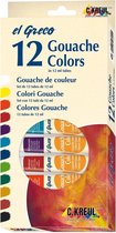 Kreul EL GRECO Gouache Colors set - 12 tubes van 12 ml