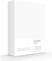 Romanette - Flanel - Laken - Lits-jumeaux - 240x260 cm - Wit